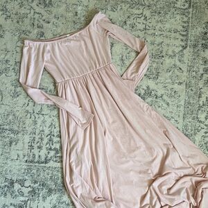 Long Sleeve Off the Shoulder Maternity Dress